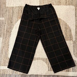 Ava & Viv Black and Brown Checkered Women's Dress Pants
